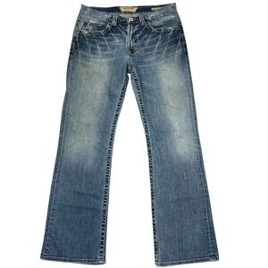 Big Star Voyager Loose Fit Distressed Jeans 31R Faded Wash Y2K Grunge Thrashed